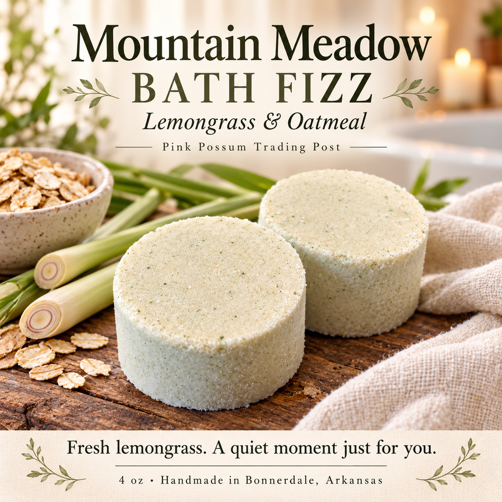 Mountain Meadow Bath Fizz — 4 oz styled product photograph